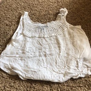 Derek Heart White Tank Crop Top